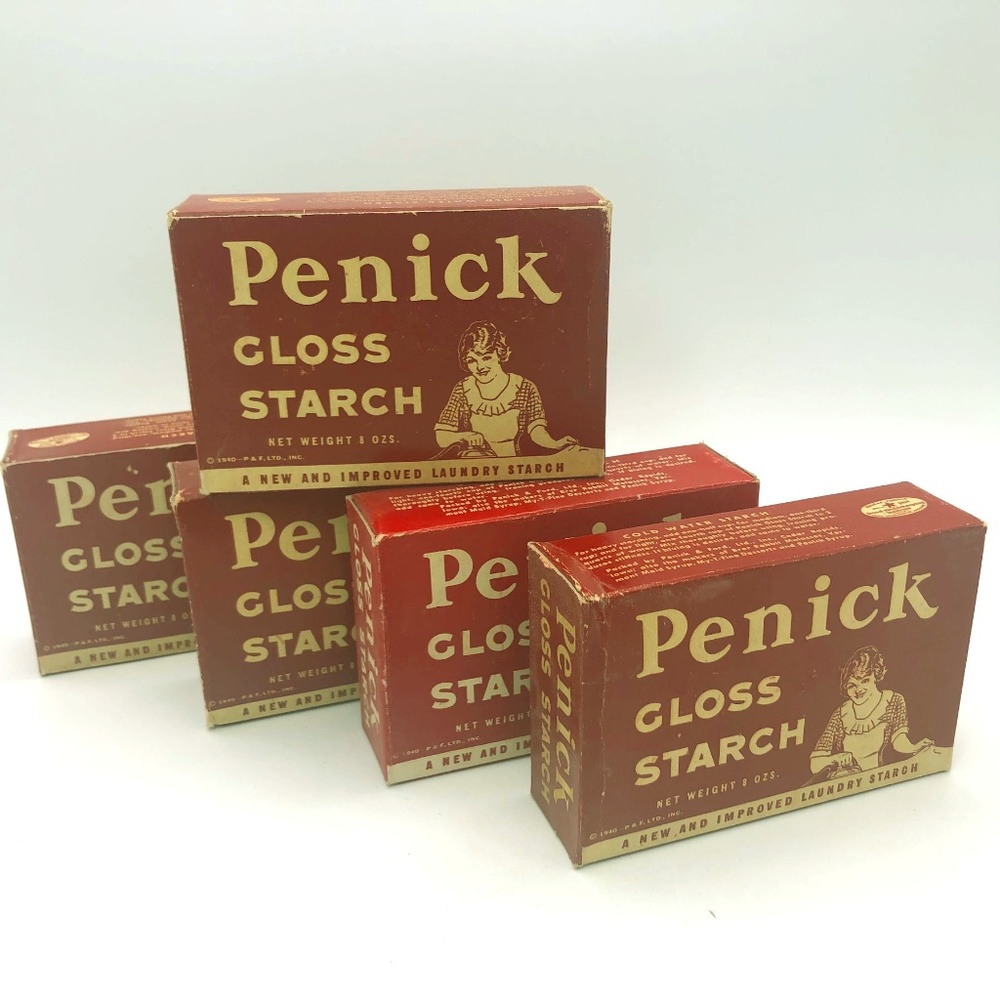 5 Vintage Pencik Gloss Starch Full Boxes for Displ